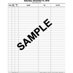 Table Reservation Book Huron Series 1 Across w/Table#