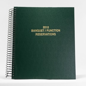 Green Banquet and Function Reservation Book Cover