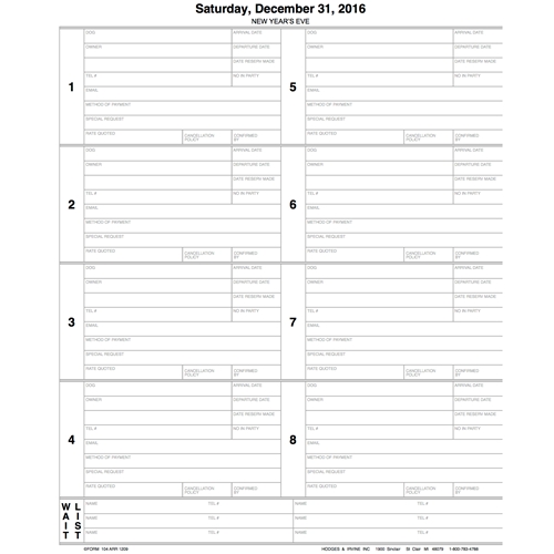 custom hotel reservation book