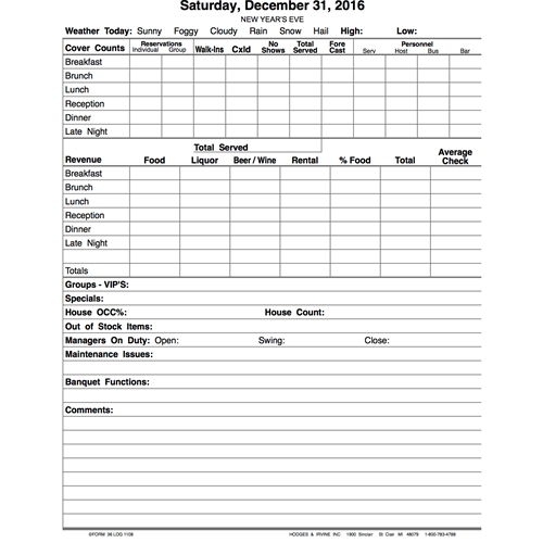 economy log book