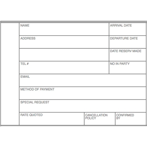 Economy Sleeping Room Reservation Book