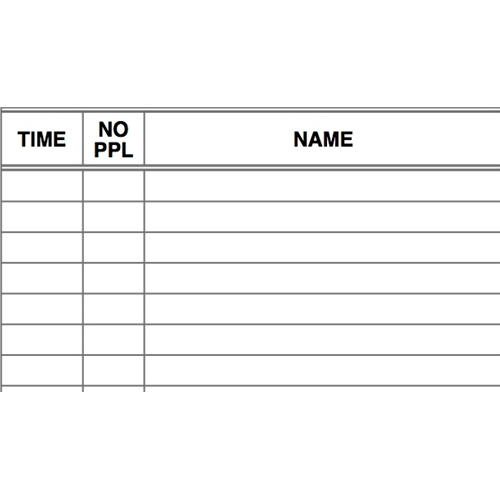 Economy Restaurant Reservation Book